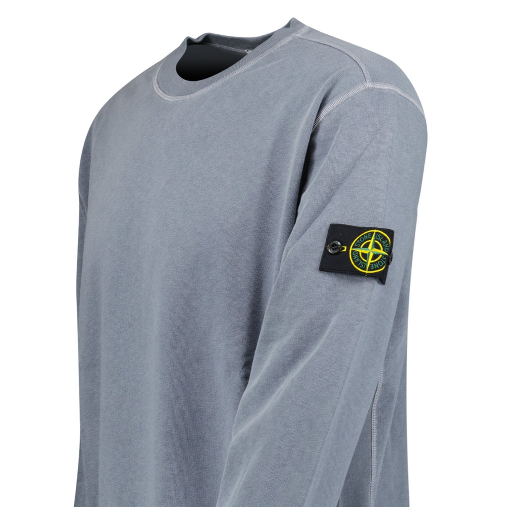 Stone Island Old Effect Crewneck Sweatshirt Dark Blue