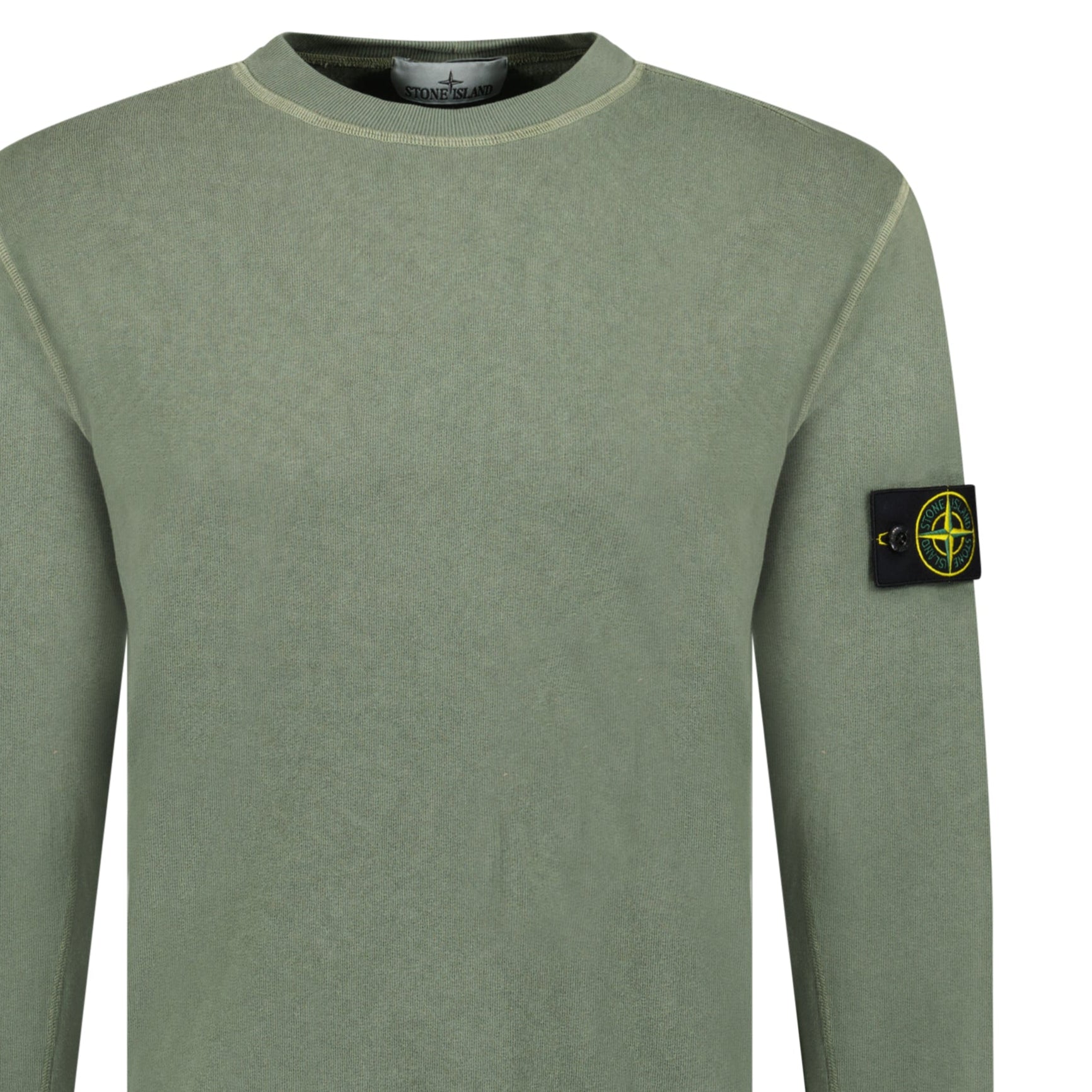Stone Island Old Effect Crewneck Sweatshirt Musk Green