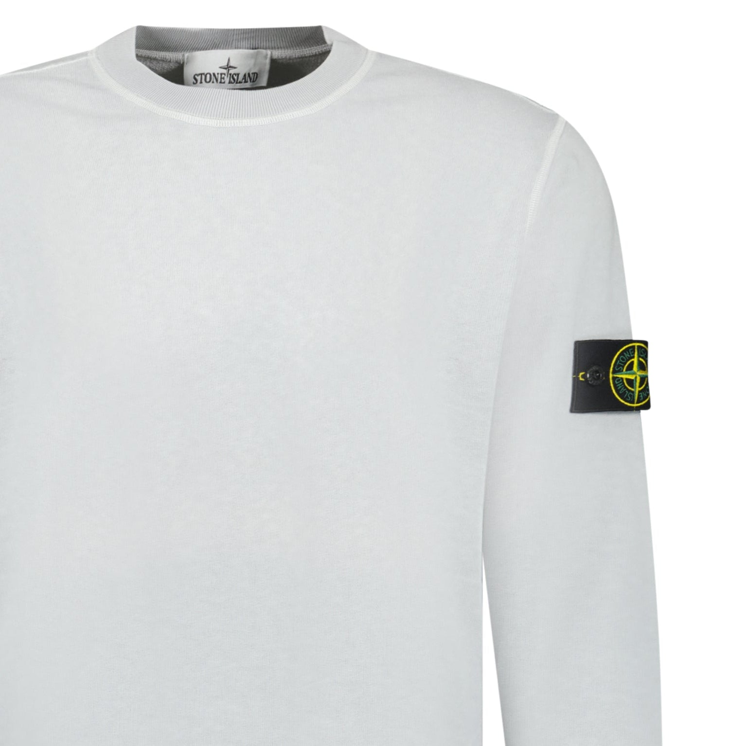 Stone Island Old Effect Crewneck Sweatshirt Pearl Grey
