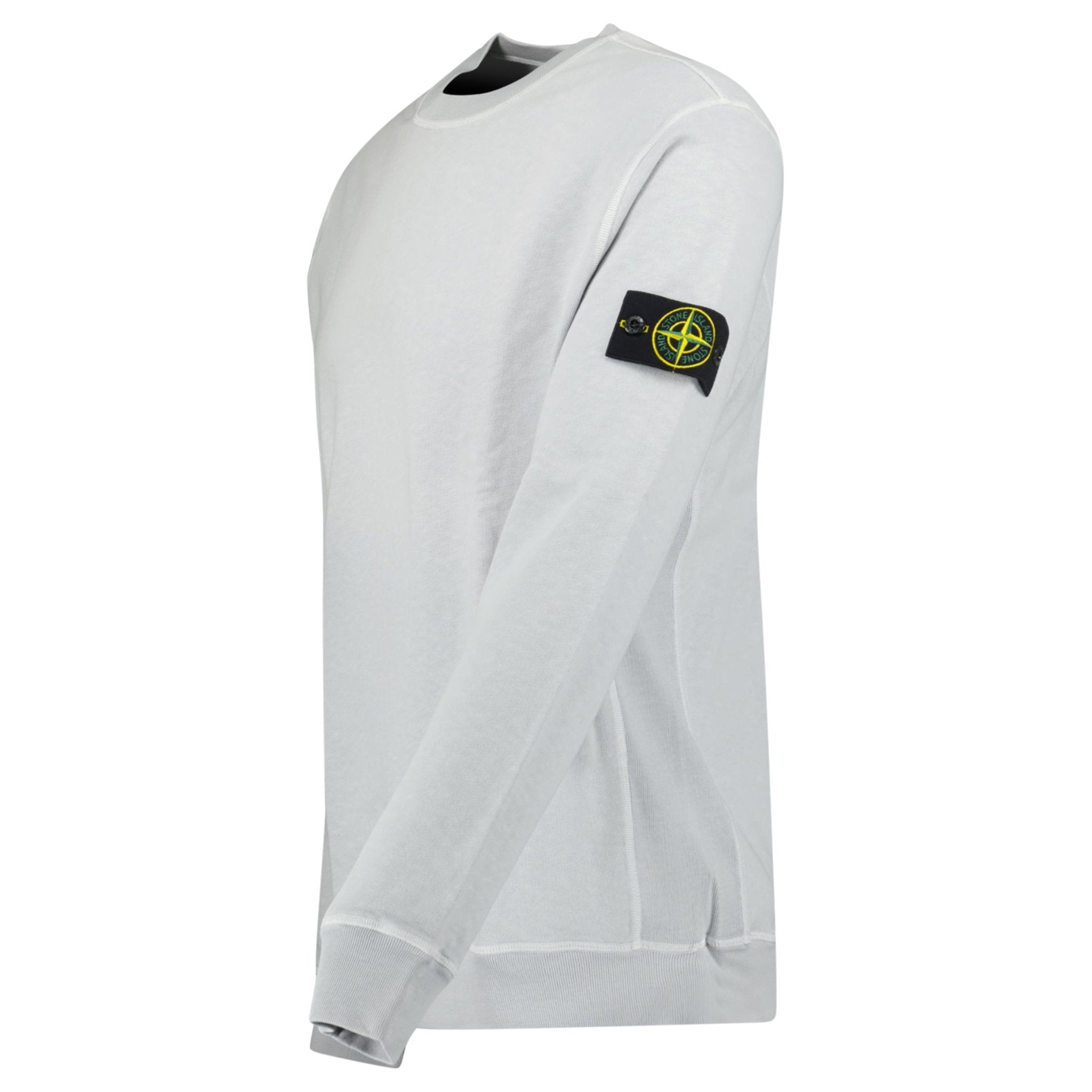 Stone Island Old Effect Crewneck Sweatshirt Pearl Grey