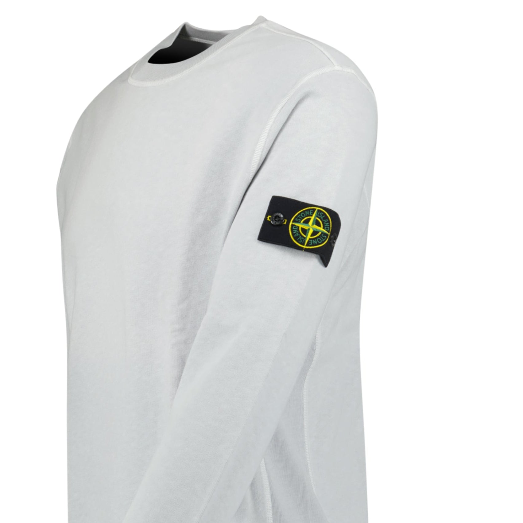 Stone Island Old Effect Crewneck Sweatshirt Pearl Grey