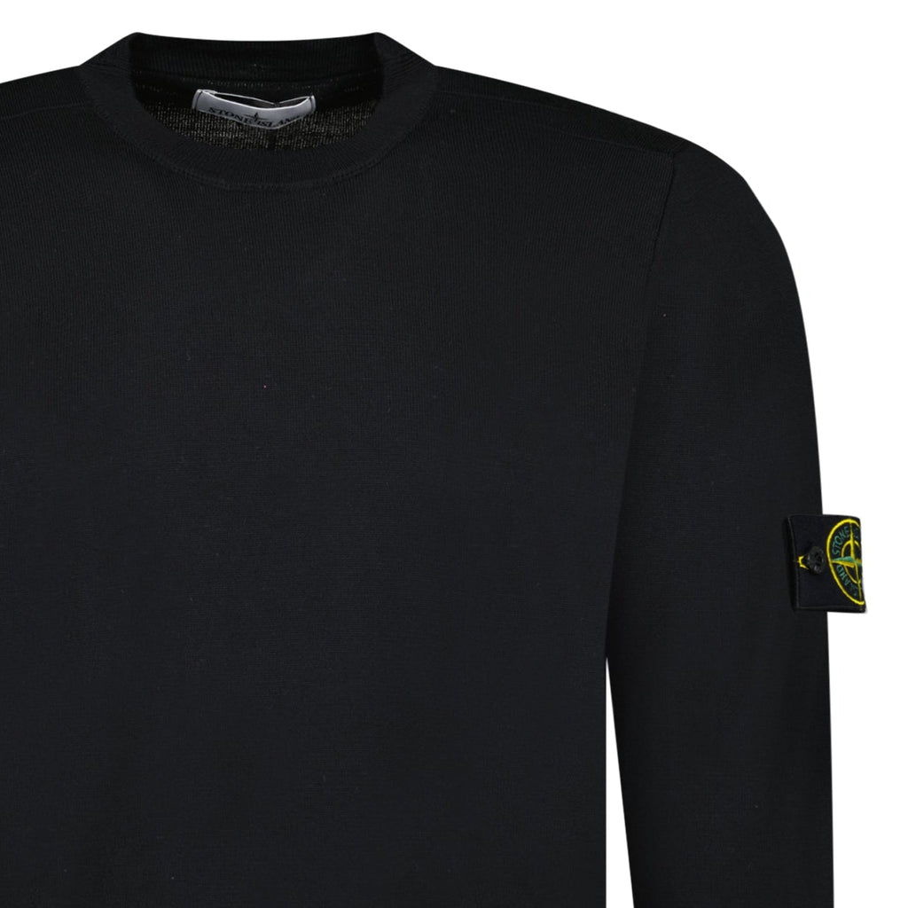 Stone Island Pure Light Wool Crewneck in Black