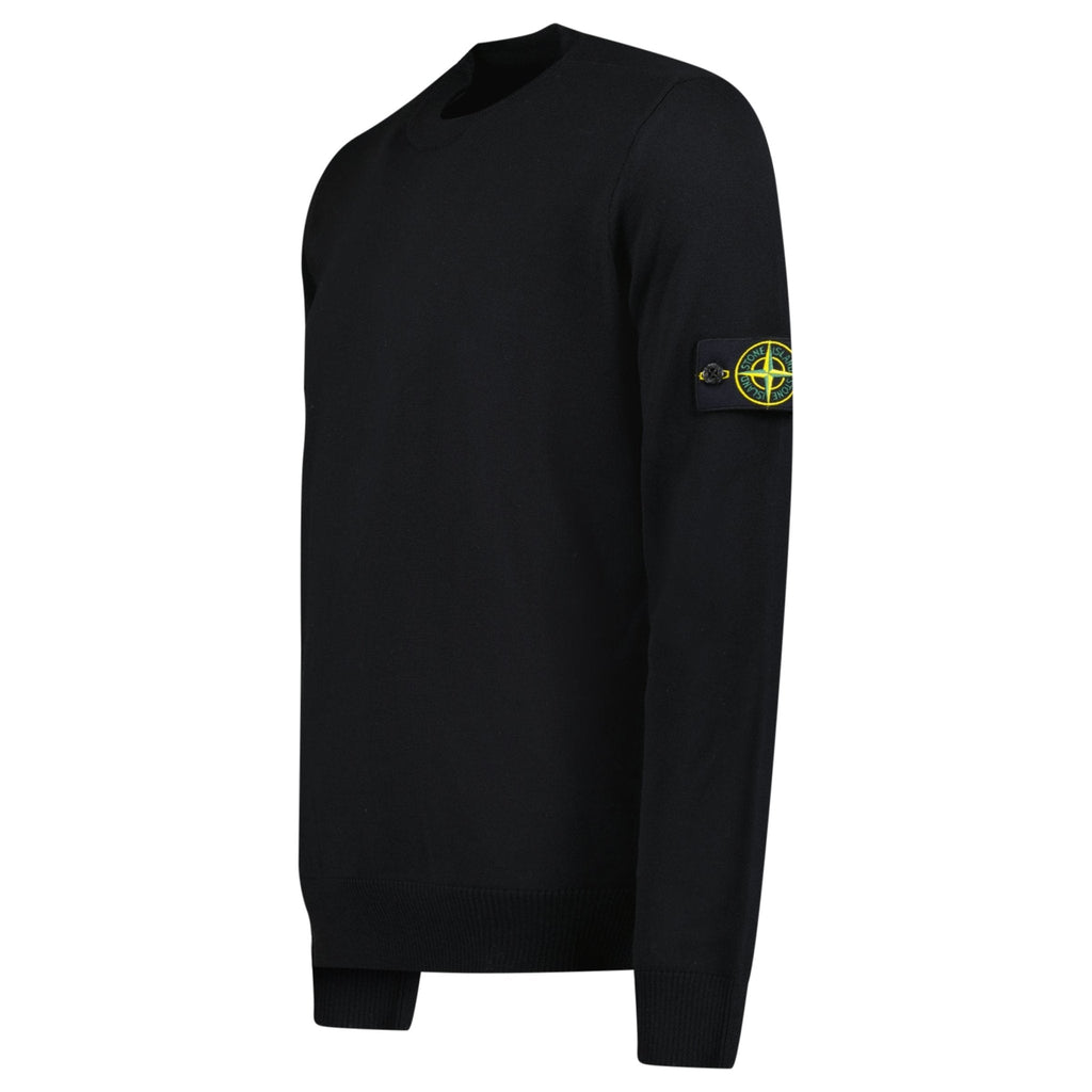 Stone Island Pure Light Wool Crewneck in Black