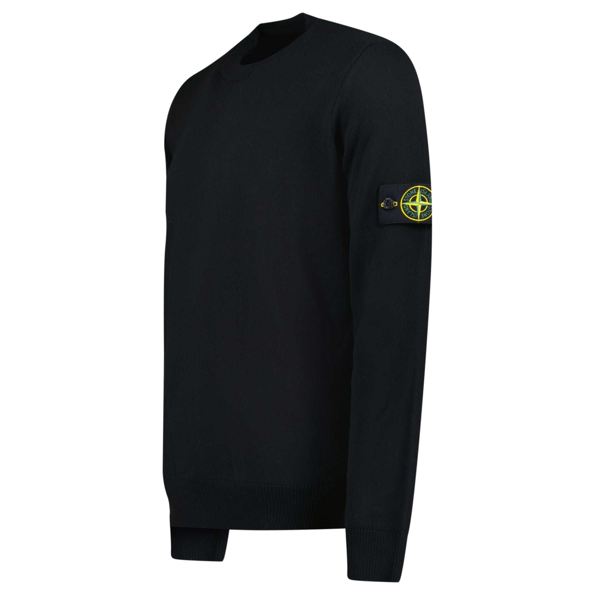 Stone Island Pure Light Wool Crewneck in Black