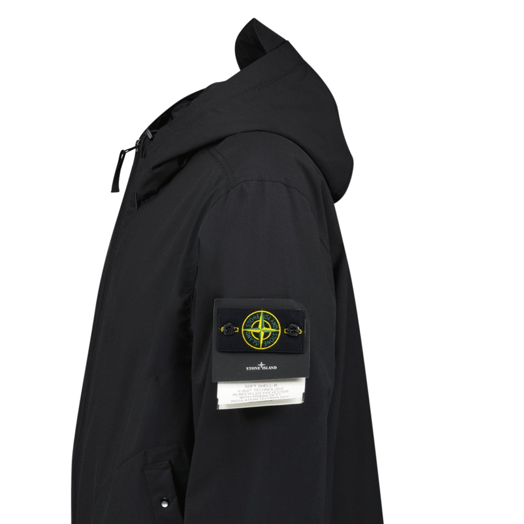 Stone Island Soft Shell-R Primaloft Insulation Technology Jacket in Black