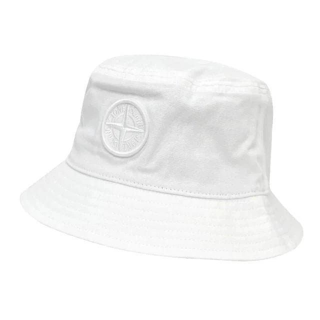 Stone Island Cotton Bucket Cap White