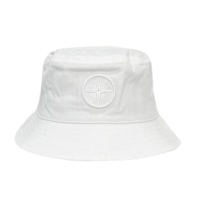 Stone Island Cotton Bucket Cap White