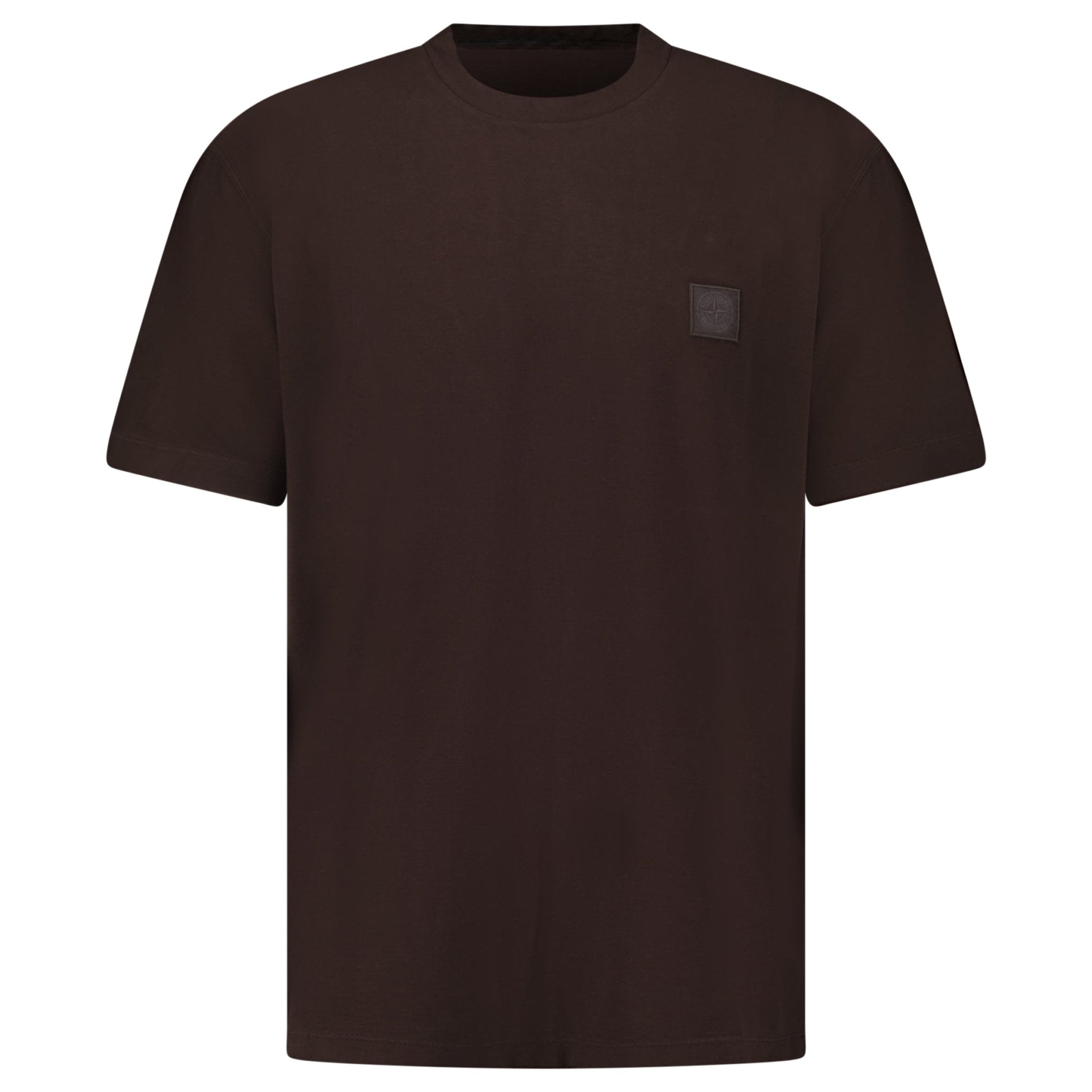 Stone Island Ghost Slim Fit T-Shirt in Cotton Jersey in Dark Brown