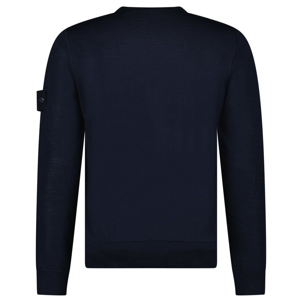 Stone Island Ghost Wool Crew Neck Jumper Navy