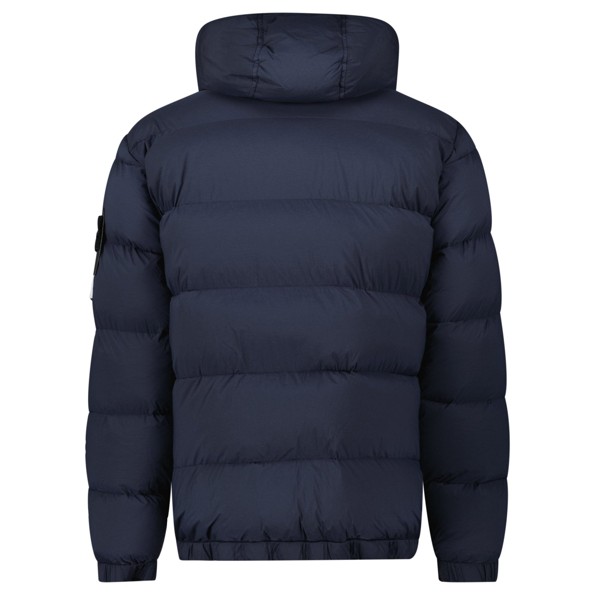 Stone Island Hooded Puffer Jacket In Seamless Tunnel Nylon Navy