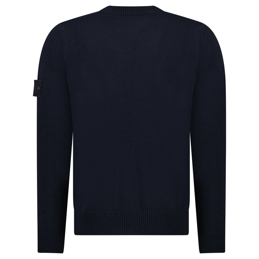 Stone Island Thick Ghost Badge Jumper Navy