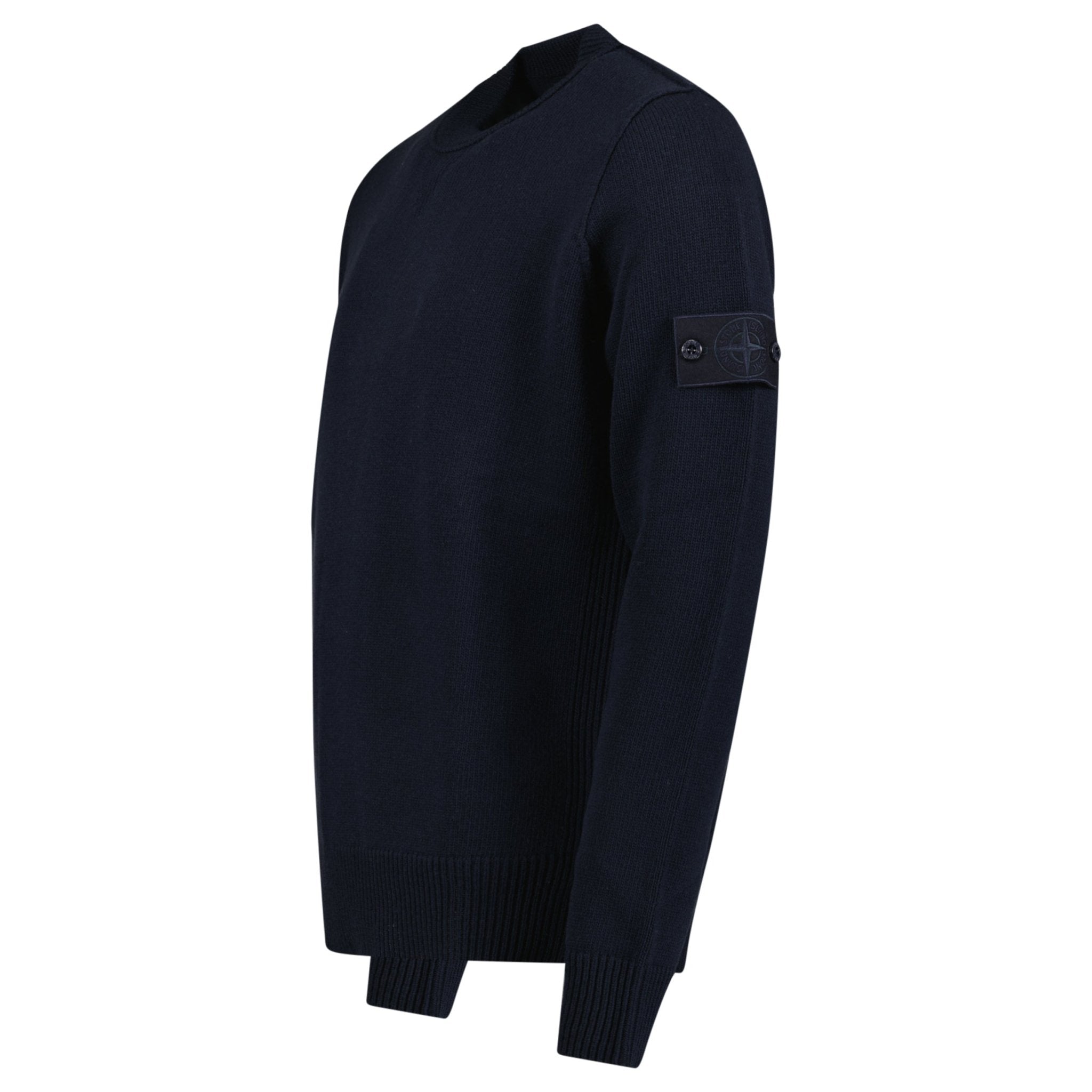 Stone Island Thick Ghost Badge Jumper Navy
