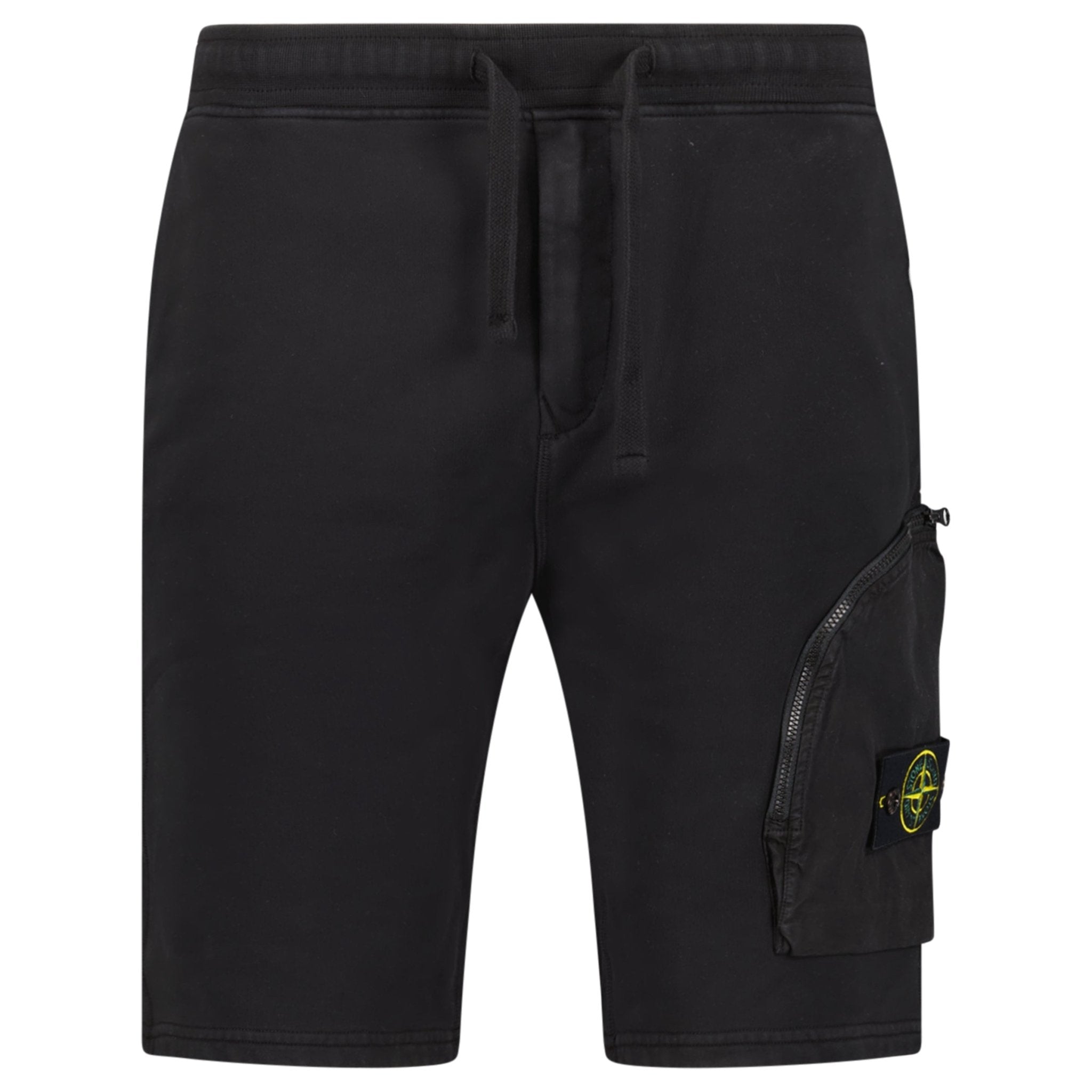 Stone Island Zip Pocket Cotton Shorts Black